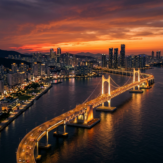 Gwangandaegyo Bridge Sunset